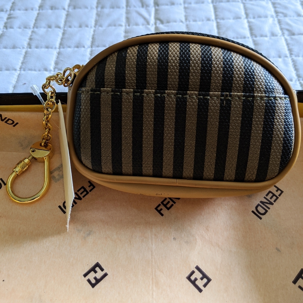 COPY - New vintage Fendi Regimental Stripes coin …